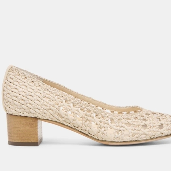 💛🔹️Dolce Vita 🔹️ Woven Raffia Lula  Women's Heels - Picture 2 of 6